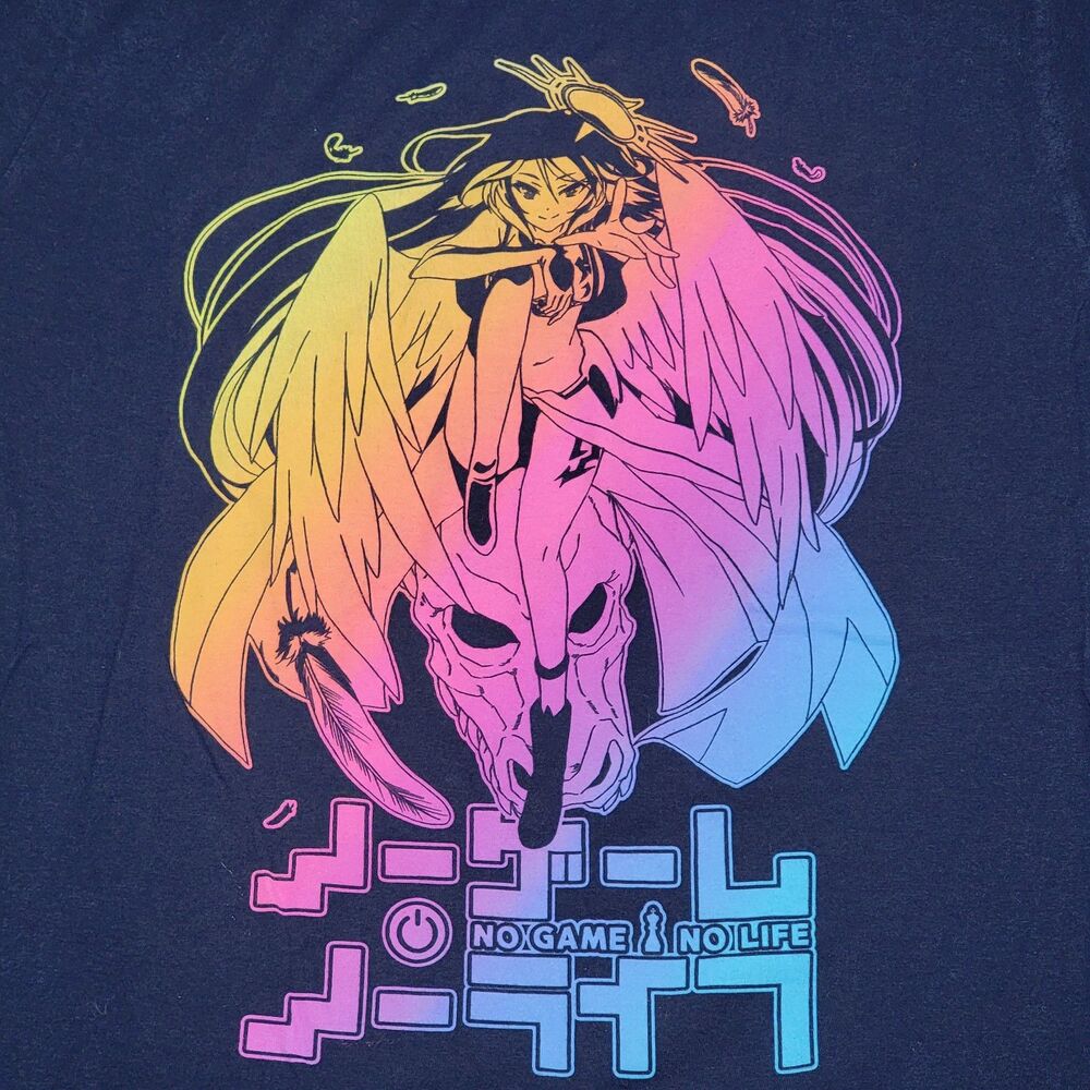 No Game No Life Anime SS Black Unisex Tee - Size Medium